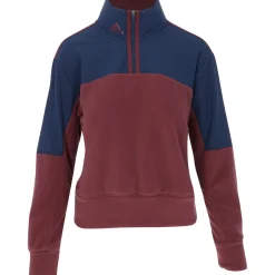 Adidas Fleece Quarter Zip Outerwear Pullover Golf Apparel