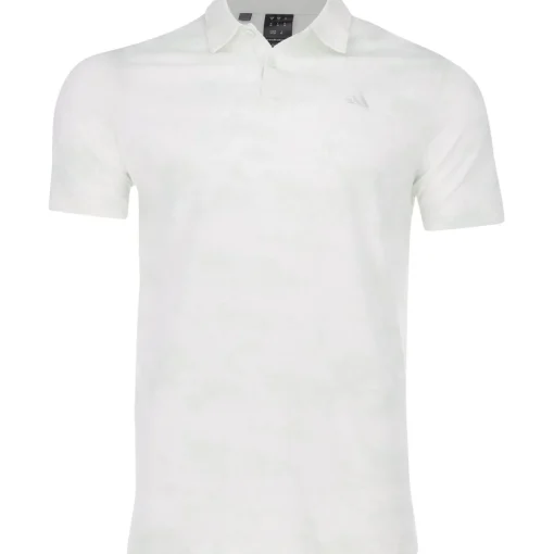 Adidas Go-To Printed Mesh Shirt Polo Short Sleeve Golf Apparel