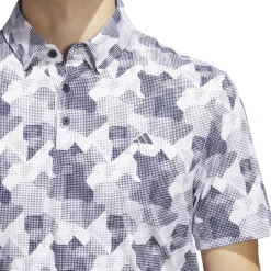 Adidas GoTo Printed Shirt Polo Short Sleeve Golf Apparel
