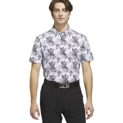 Adidas GoTo Printed Shirt Polo Short Sleeve Golf Apparel