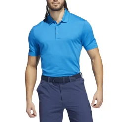 Adidas Ottoman Pencil Stripe Shirt Polo Short Sleeve Golf Apparel