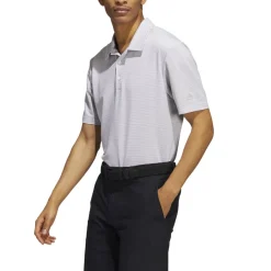 Adidas Ottoman Pencil Stripe Shirt Polo Short Sleeve Golf Apparel