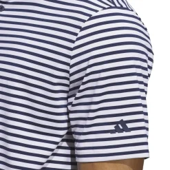 Adidas Ultimate365 Stripe Shirt Polo Short Sleeve Golf Apparel