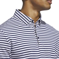 Adidas Ultimate365 Stripe Shirt Polo Short Sleeve Golf Apparel