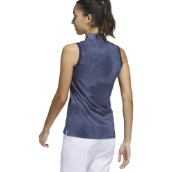 Adidas Ultimate365 Tour Print Sleeveless Shirt Polo Short Sleeve Golf Apparel