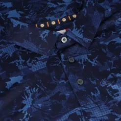 Ben Hogan All Over Floral Camo Shirt Polo Short Sleeve Golf Apparel