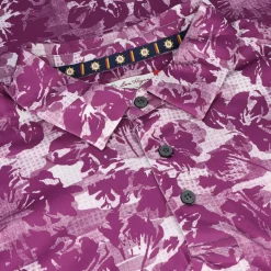 Ben Hogan All Over Floral Camo Shirt Polo Short Sleeve Golf Apparel