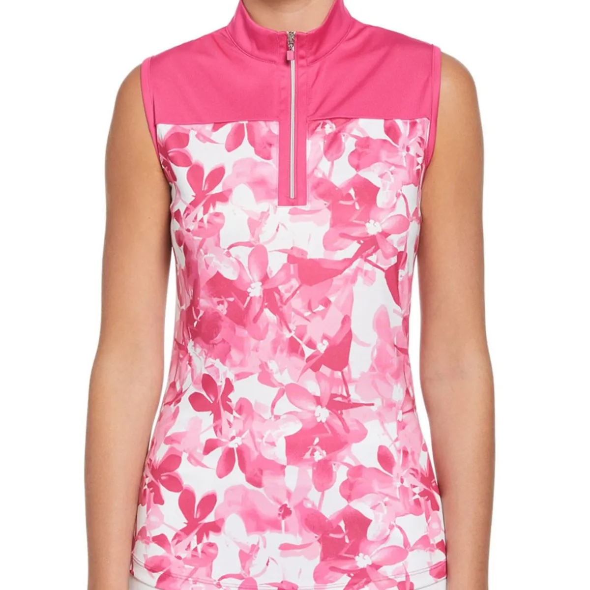 Ben Hogan Floral Print Shirt Polo Short Sleeve Golf Apparel
