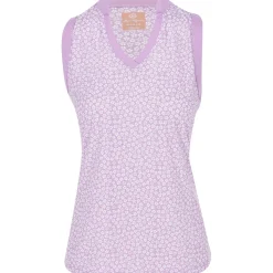 Ben Hogan Sleeveless Essential Floral Shirt Polo Short Sleeve Golf Apparel