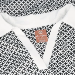 Ben Hogan Sleeveless Lattice Geo Shirt Polo Short Sleeve Golf Apparel