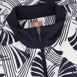 Ben Hogan Sleeveless Waist Length Zip Leaf Shirt Polo Short Sleeve Golf Apparel