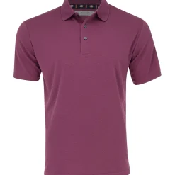 Ben Hogan Solid Ottoman Textured Shirt Polo Short Sleeve Golf Apparel