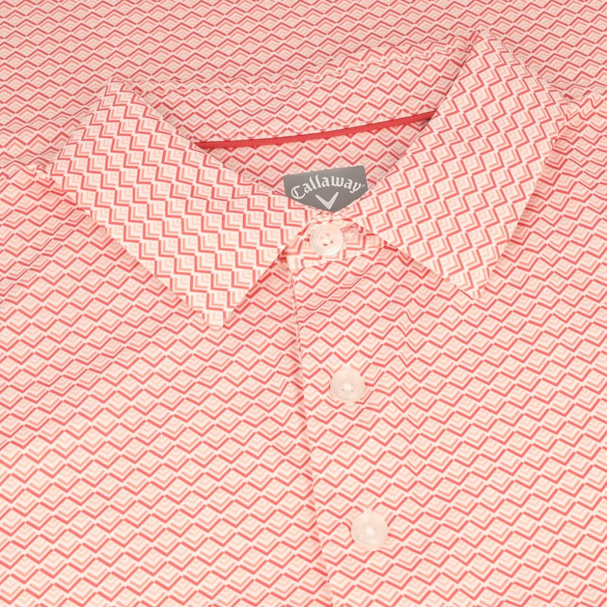 Callaway All Over Gradient CHEV Printed Shirt Polo Short Sleeve Golf Apparel
