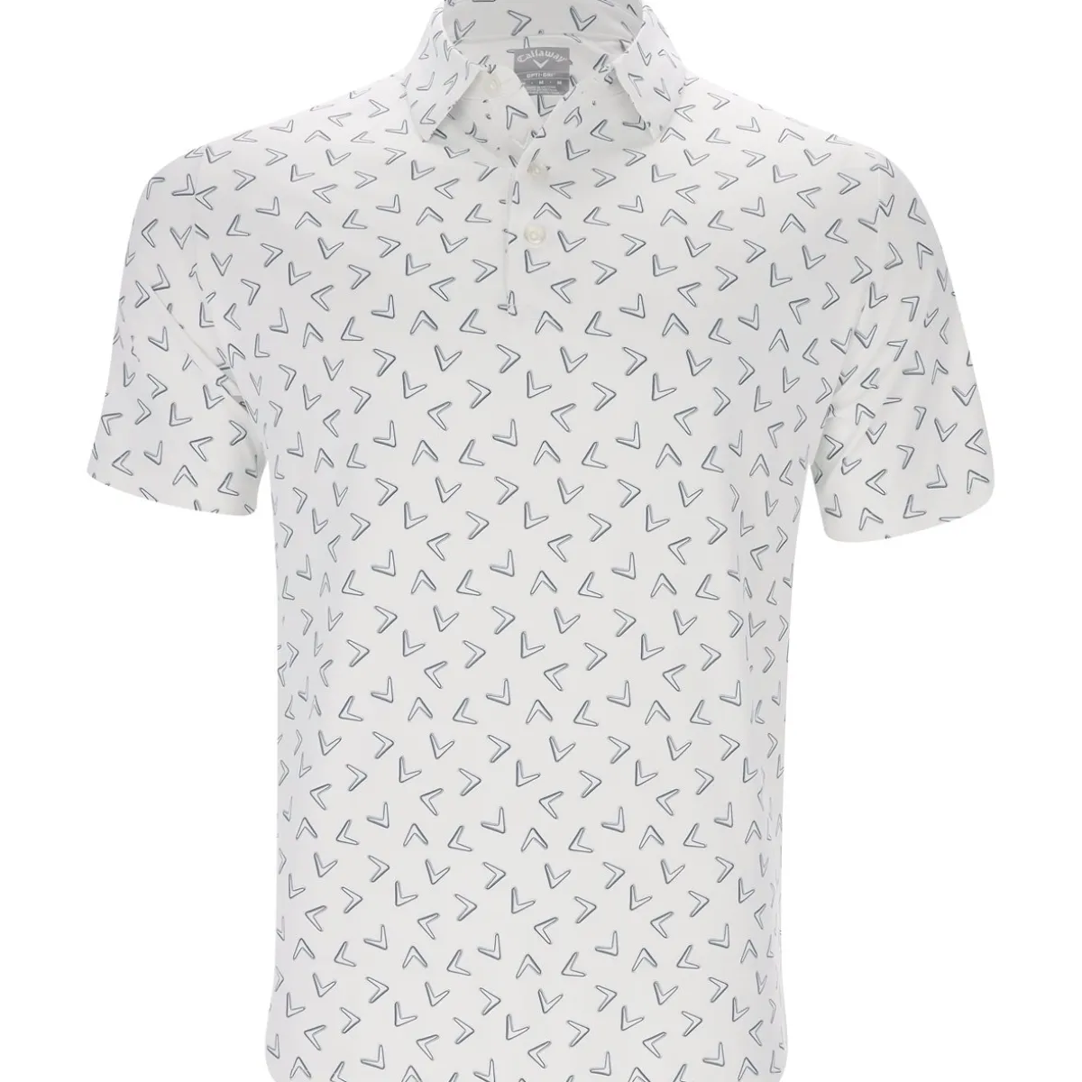 Callaway All Over Large Chevron Print Shirt Polo Short Sleeve Golf Apparel