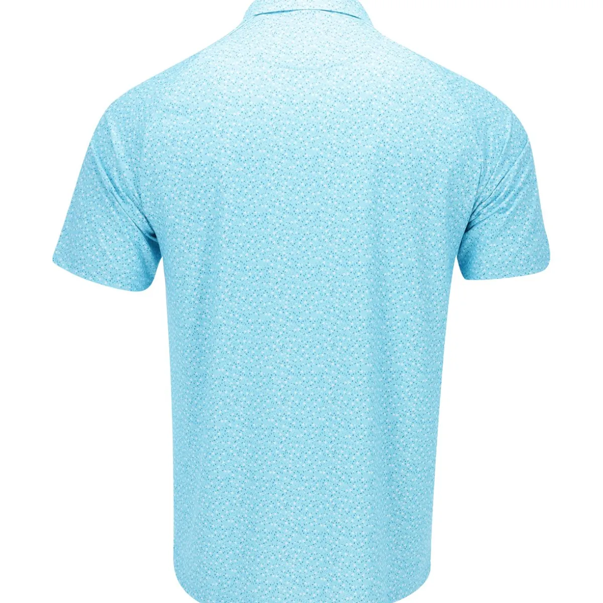 Callaway All Over Micro Floral Print Shirt Polo Short Sleeve Golf Apparel