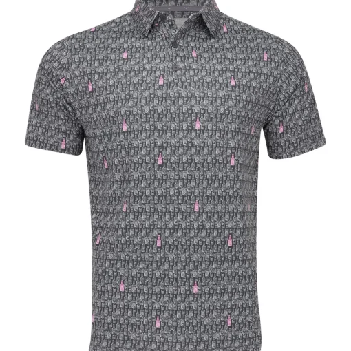 Callaway All Over Scotch Novelty Print Shirt Polo Short Sleeve Golf Apparel