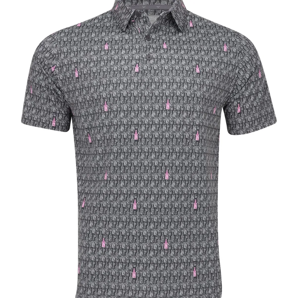 Callaway All Over Scotch Novelty Print Shirt Polo Short Sleeve Golf Apparel