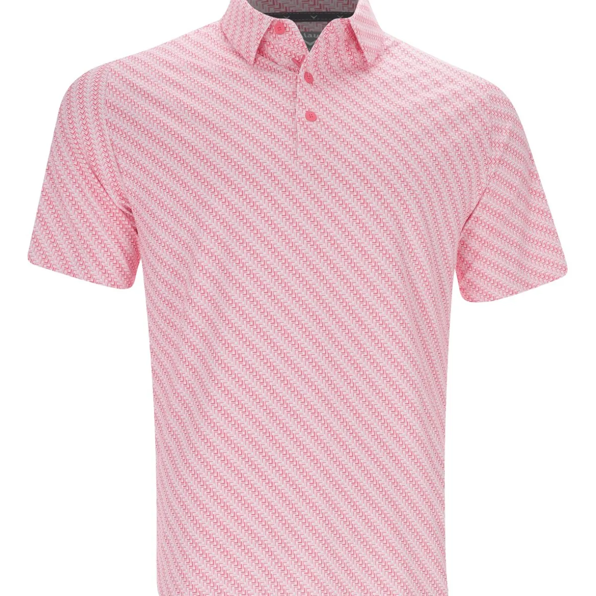 Callaway Chevron Twill Print Shirt Polo Short Sleeve Golf Apparel