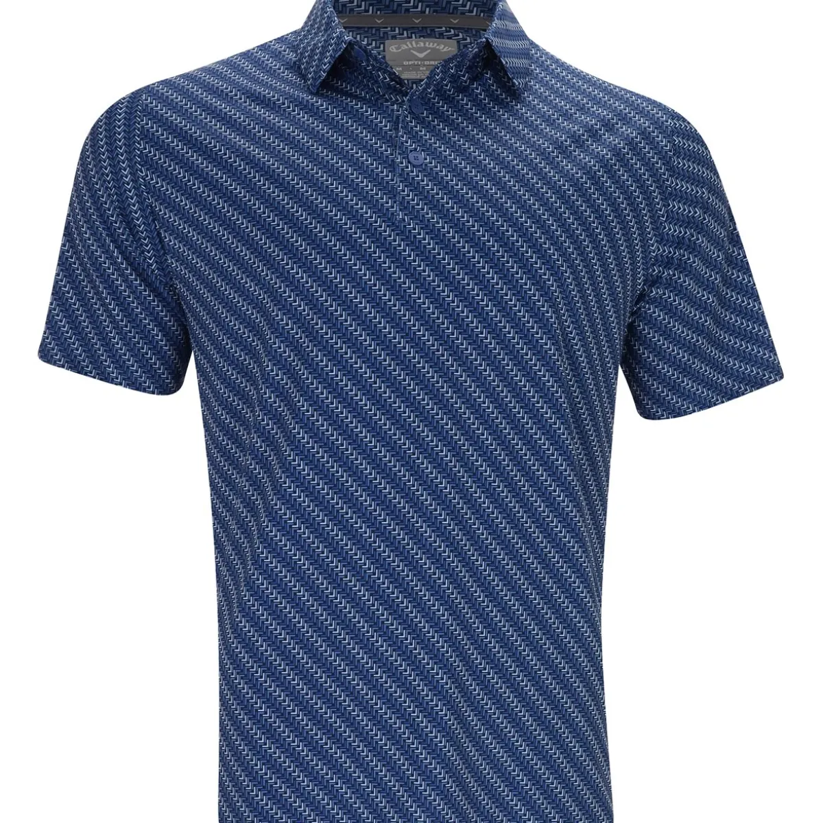 Callaway Chevron Twill Print Shirt Polo Short Sleeve Golf Apparel