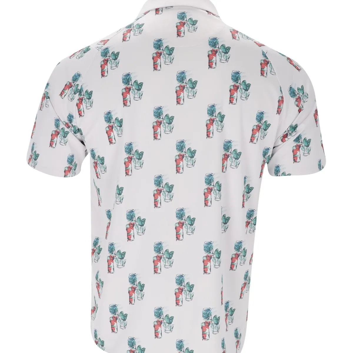 Callaway 19th Hole Drink Print Shirt Polo Short Sleeve Golf Apparel