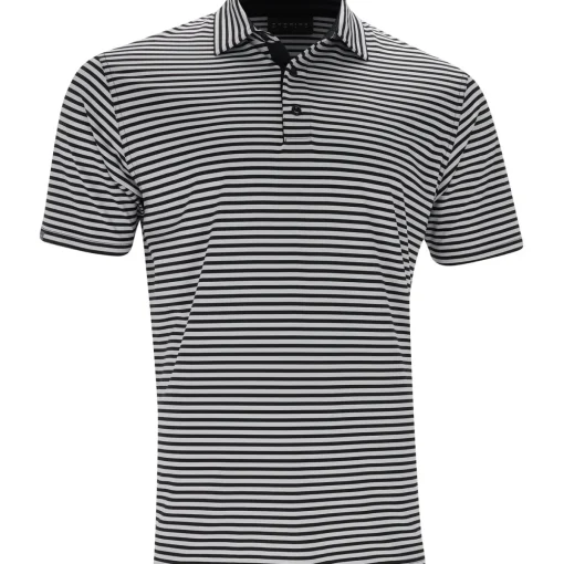 Dunning Buckhaven Ventilated Stripe Performance Shirt Polo Short Sleeve Golf Apparel