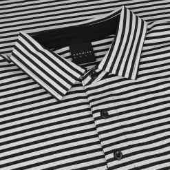 Dunning Buckhaven Ventilated Stripe Performance Shirt Polo Short Sleeve Golf Apparel