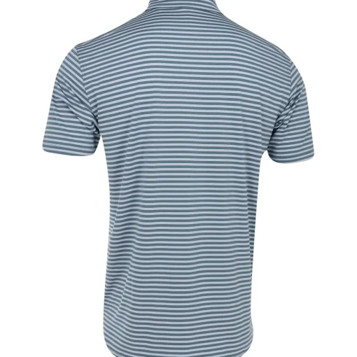 Dunning Buckhaven Ventilated Stripe Performance Shirt Polo Short Sleeve Golf Apparel