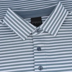 Dunning Buckhaven Ventilated Stripe Performance Shirt Polo Short Sleeve Golf Apparel