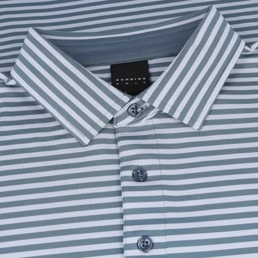 Dunning Buckhaven Ventilated Stripe Performance Shirt Polo Short Sleeve Golf Apparel