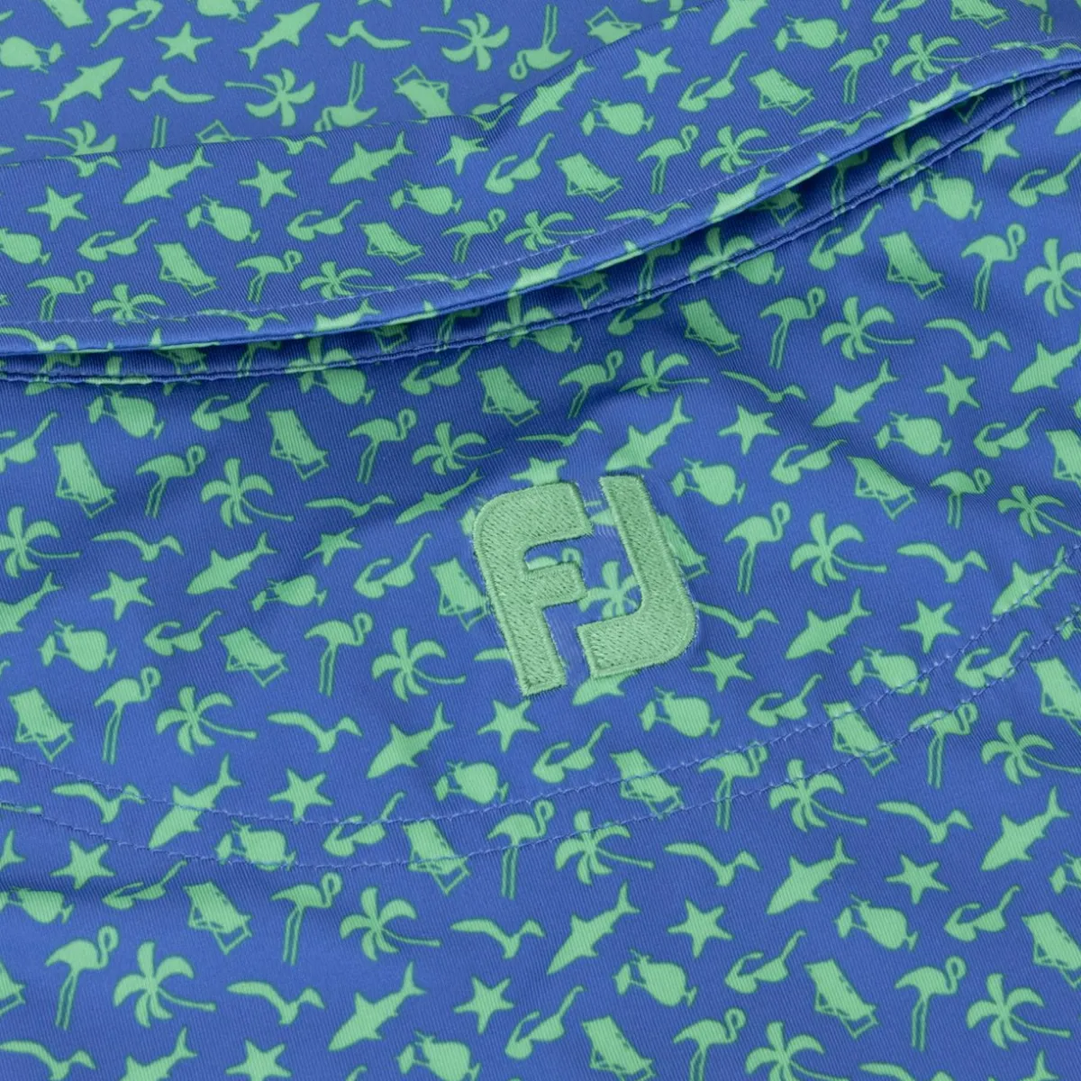 FootJoy Beach Print Lisle Previous Season Apparel Style Shirt Polo Short Sleeve Golf Apparel