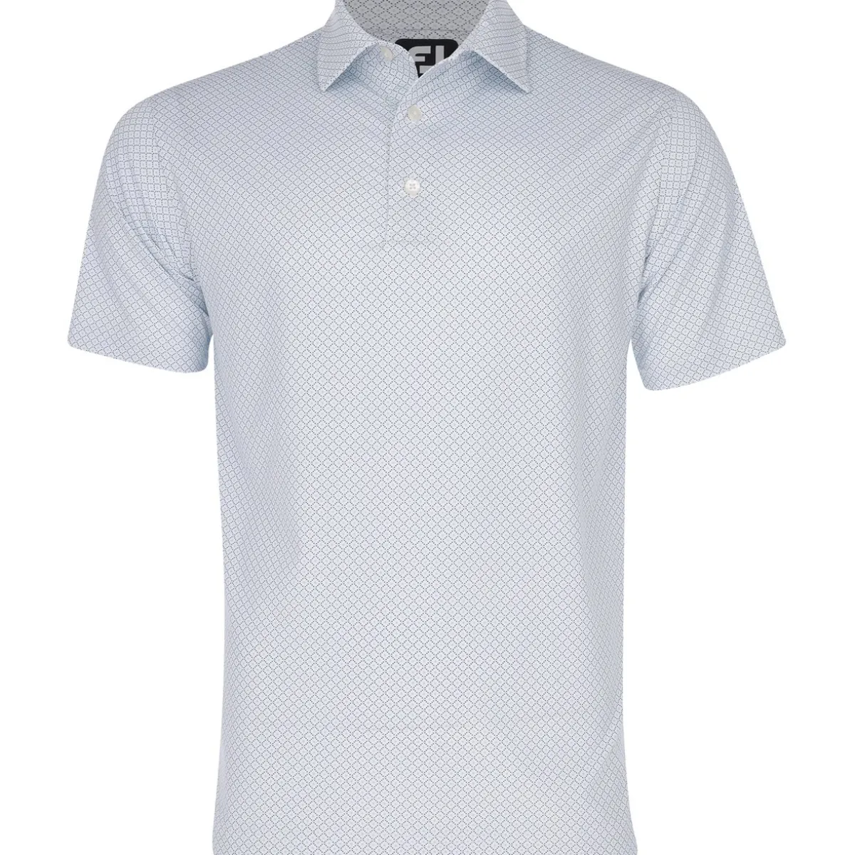 FootJoy Dot Geo Print Lisle Shirt Polo Short Sleeve Golf Apparel