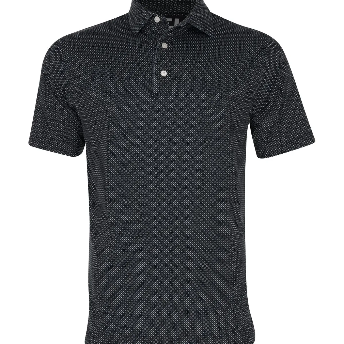 FootJoy Dot Geo Print Lisle Shirt Polo Short Sleeve Golf Apparel