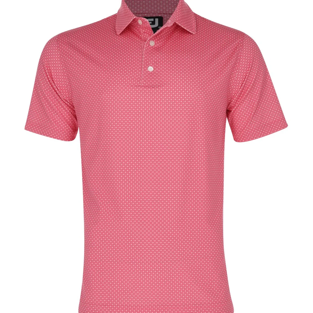 FootJoy Dot Geo Print Lisle Shirt Polo Short Sleeve Golf Apparel