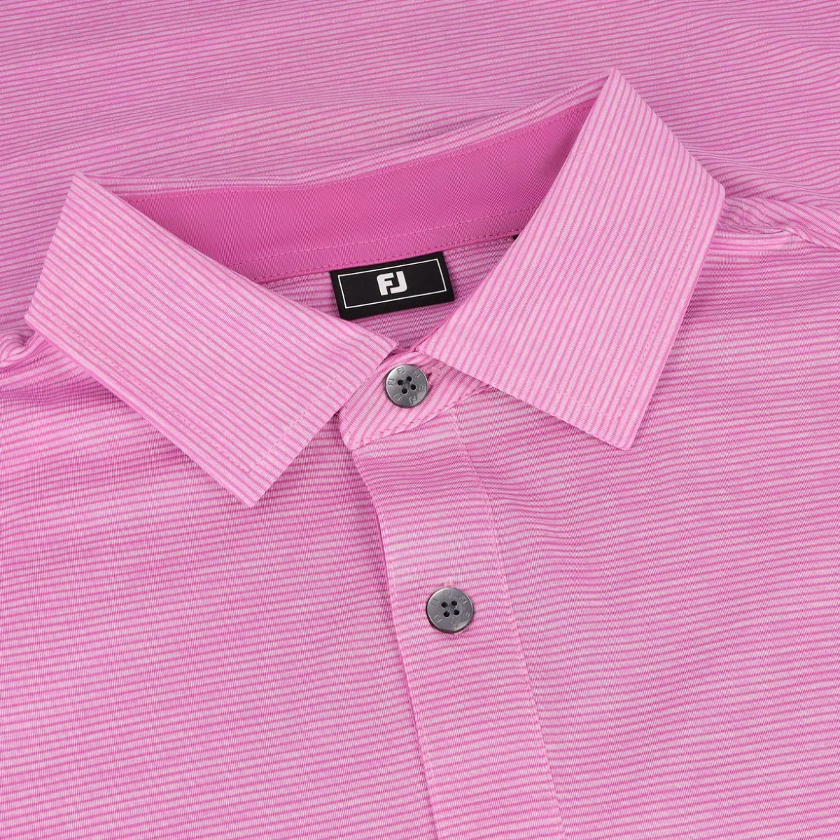 FootJoy Heather Stripe Self Collar Previous Season Apparel Style Shirt Polo Short Sleeve Golf Apparel