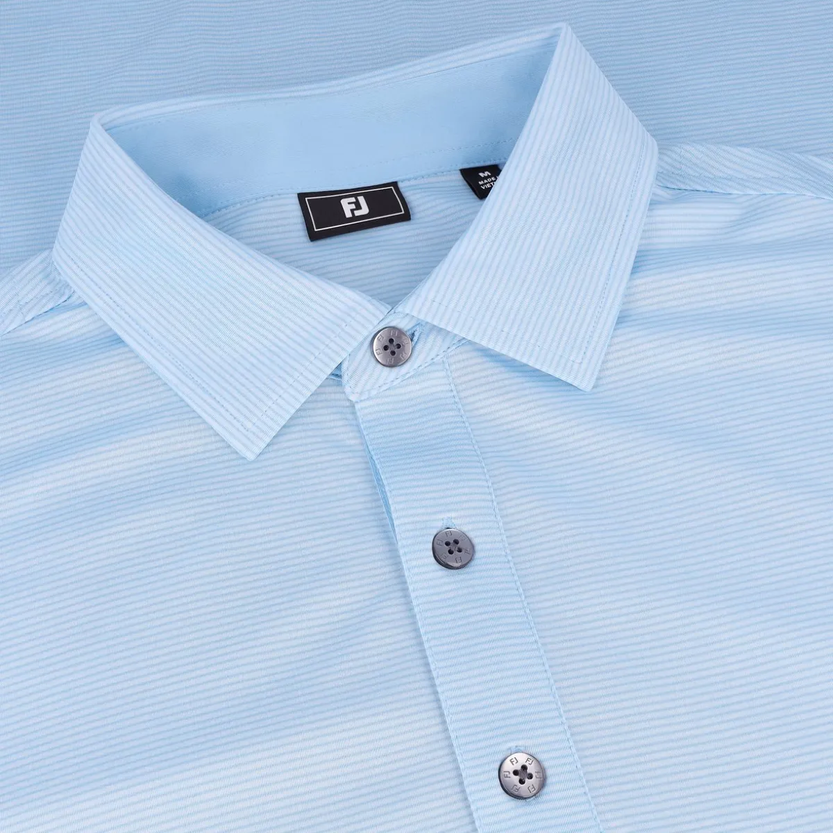 FootJoy Heather Stripe Self Collar Previous Season Apparel Style Shirt Polo Short Sleeve Golf Apparel