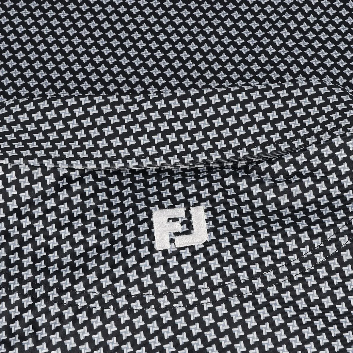 FootJoy Houndstooth Geo Lisle Shirt Polo Short Sleeve Golf Apparel