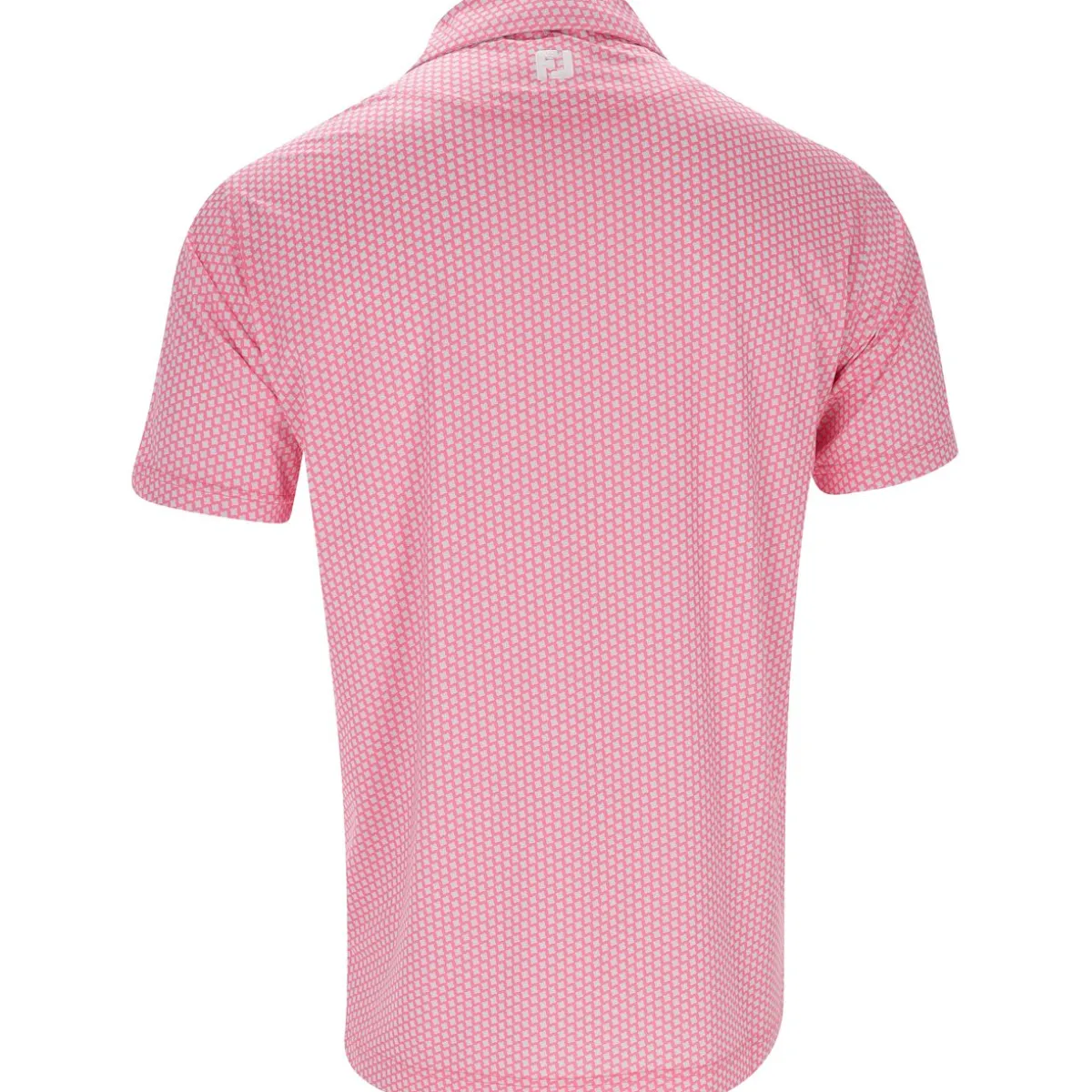 FootJoy Houndstooth Geo Lisle Shirt Polo Short Sleeve Golf Apparel