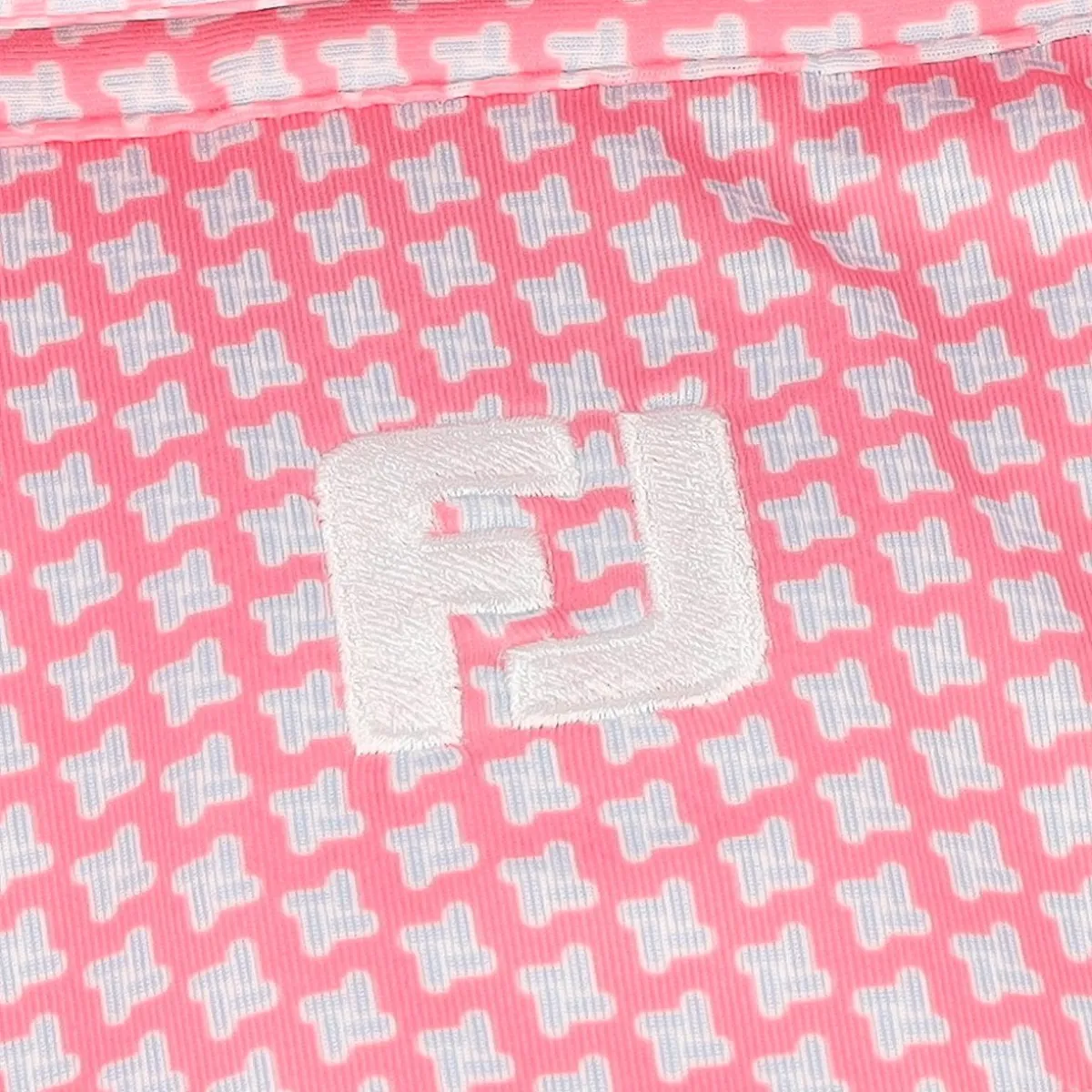 FootJoy Houndstooth Geo Lisle Shirt Polo Short Sleeve Golf Apparel