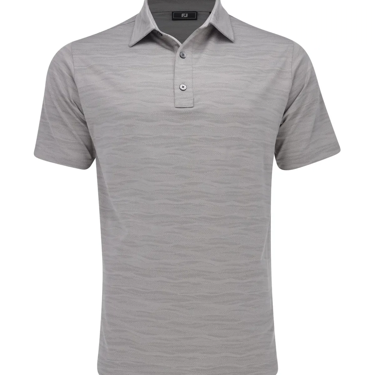 FootJoy Jacquard Wave Self Collar Previous Season Apparel Style Shirt Polo Short Sleeve Golf Apparel