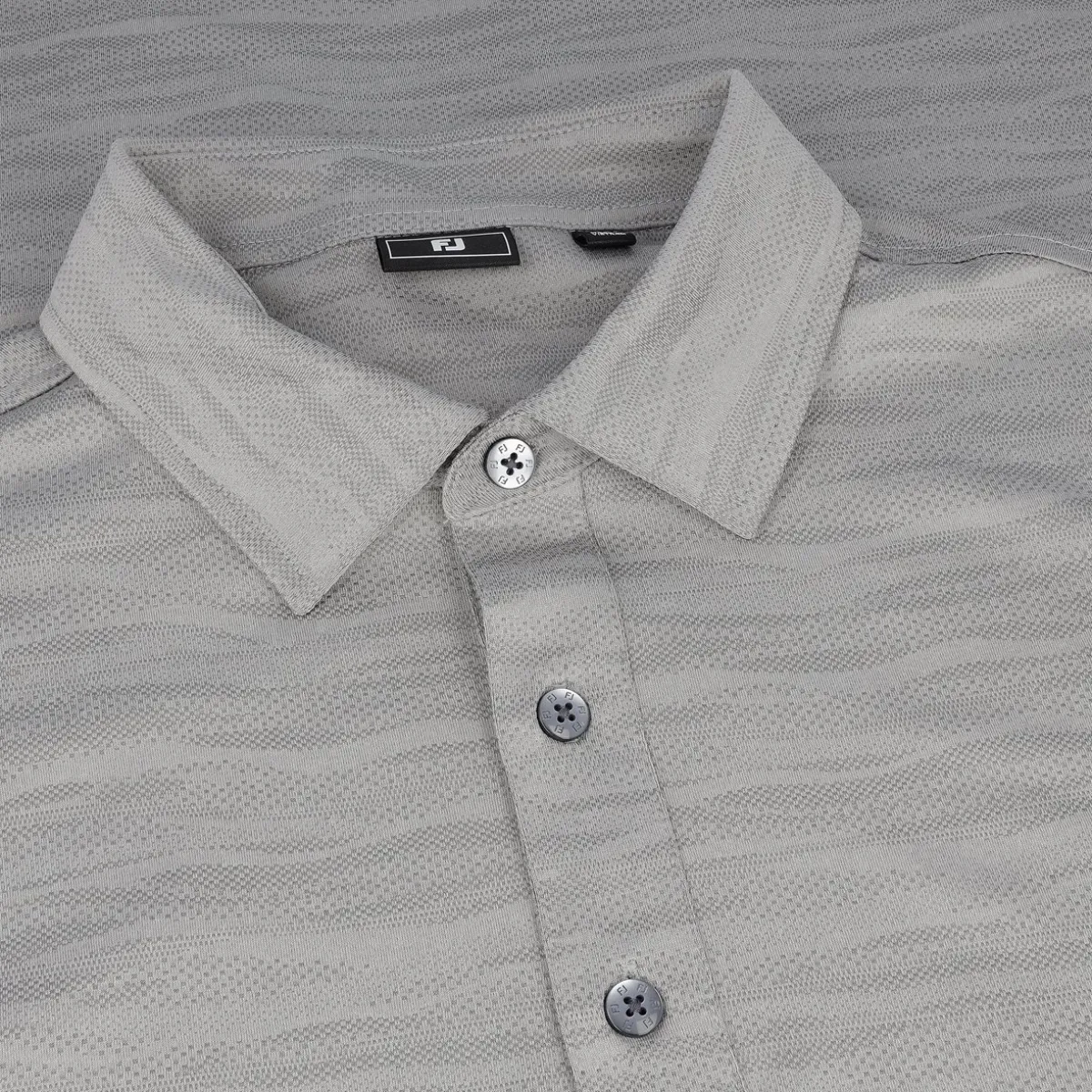 FootJoy Jacquard Wave Self Collar Previous Season Apparel Style Shirt Polo Short Sleeve Golf Apparel