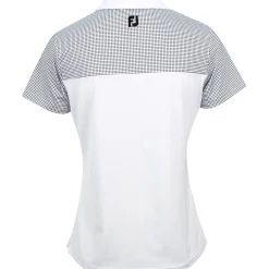 FootJoy Lisle Dot Print Yoke Previous Season Apparel Style Shirt Polo Short Sleeve Golf Apparel