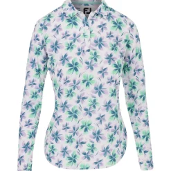 FootJoy L/S Floral Sun Protection Previous Season Apparel Style Shirt Polo Long Sleeve Golf Apparel