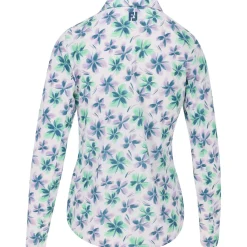 FootJoy L/S Floral Sun Protection Previous Season Apparel Style Shirt Polo Long Sleeve Golf Apparel