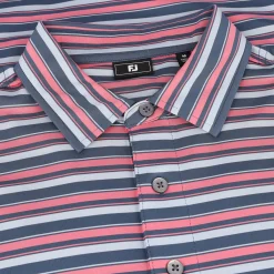 FootJoy Mixer Stripe Lisle Shirt Polo Short Sleeve Golf Apparel