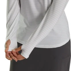 FootJoy Pin Stripe Sun Protection Previous Season Apparel Style Shirt Polo Long Sleeve Golf Apparel