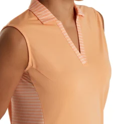 FootJoy Sleeveless Open Placket Shirt Polo Short Sleeve Golf Apparel