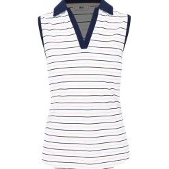 FootJoy Stripe Collar Sleeveless Previous Season Apparel Style Shirt Polo Short Sleeve Golf Apparel