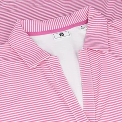 FootJoy Stripe Open Placket Sleeveless Shirt Polo Short Sleeve Golf Apparel