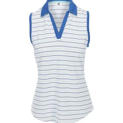 FootJoy Stripe Open Placket Sleeveless Previous Season Apparel Style Shirt Polo Short Sleeve Golf Apparel