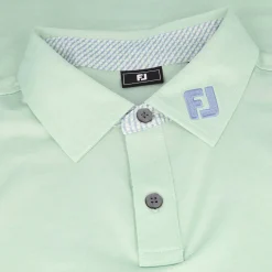 FootJoy TOUR LOGO Heather Lisle Lattice Print Shirt Polo Short Sleeve Golf Apparel